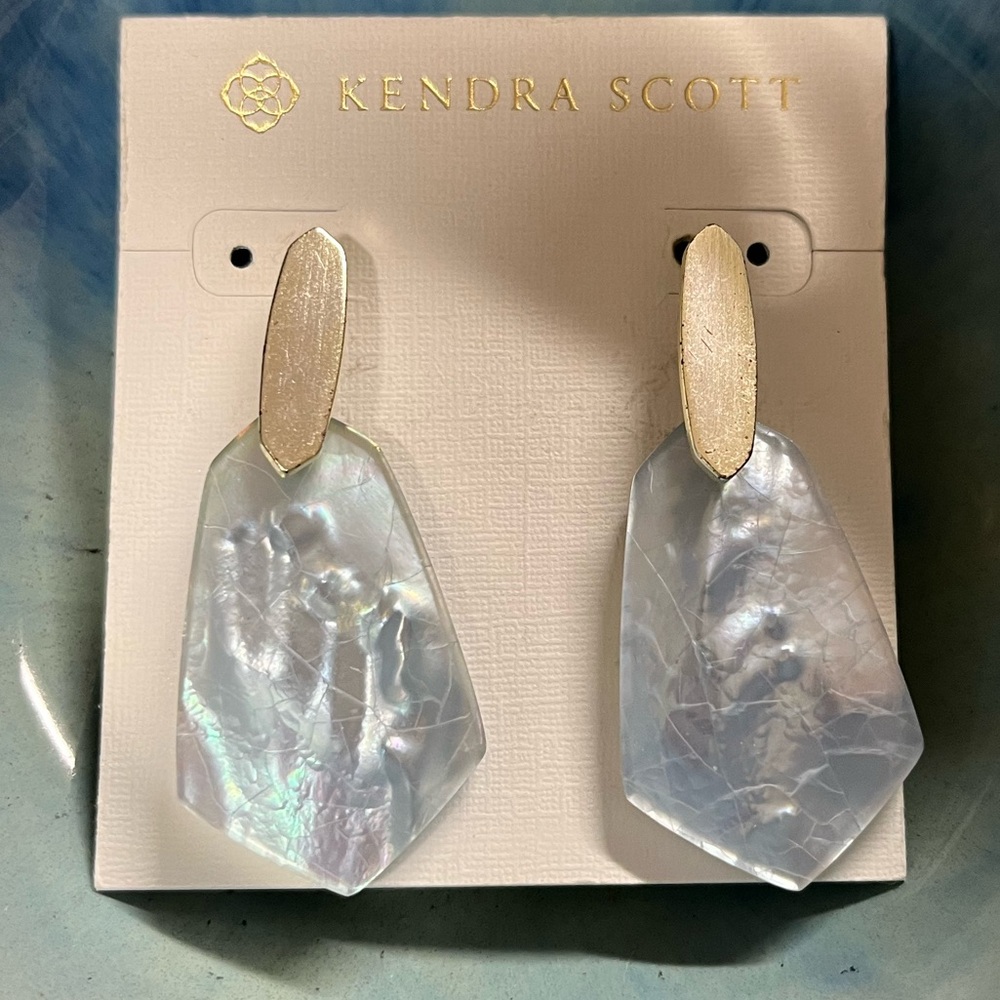 Kendra Scott light blue earrings